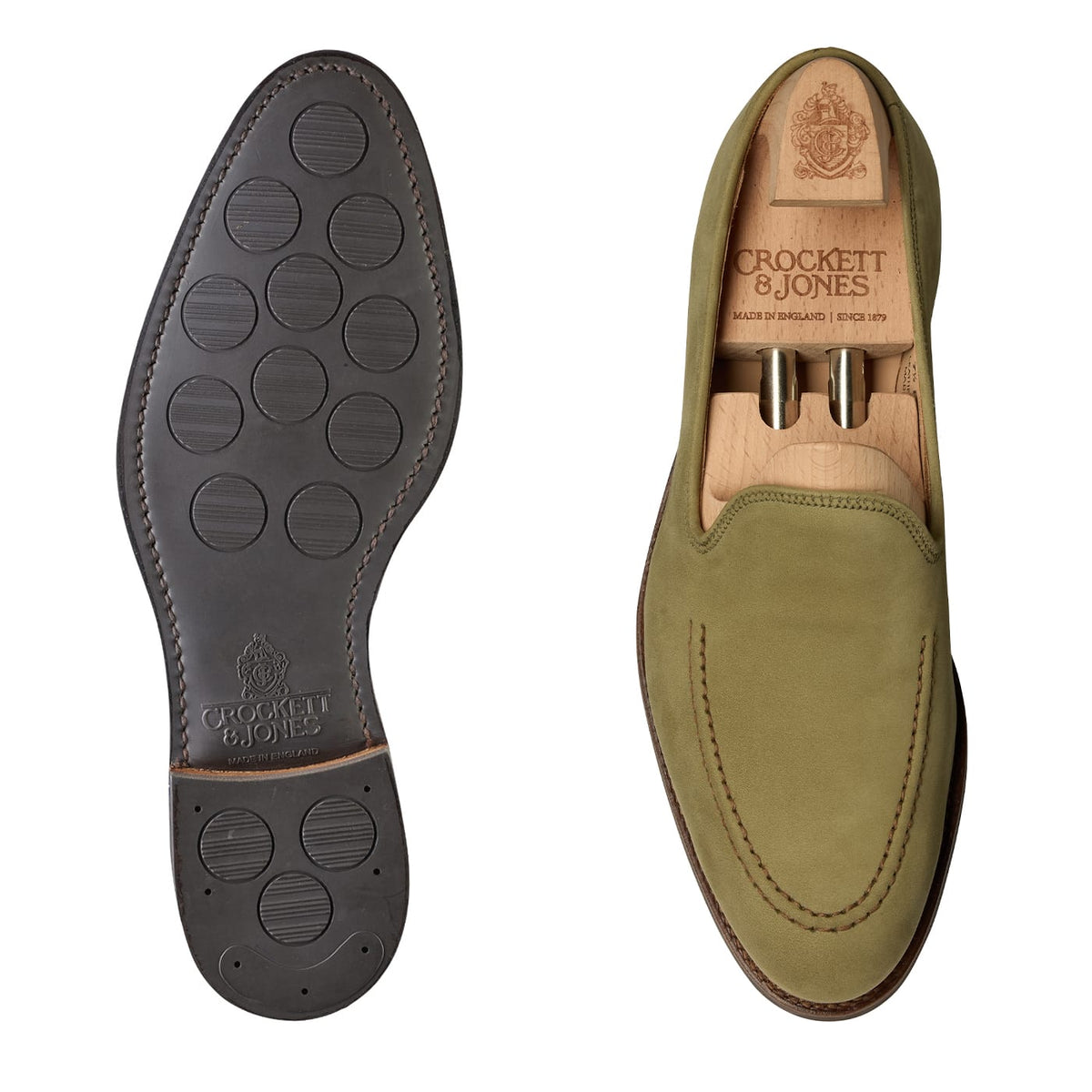 Camden Sage Green Nubuck – Crockett & Jones UK