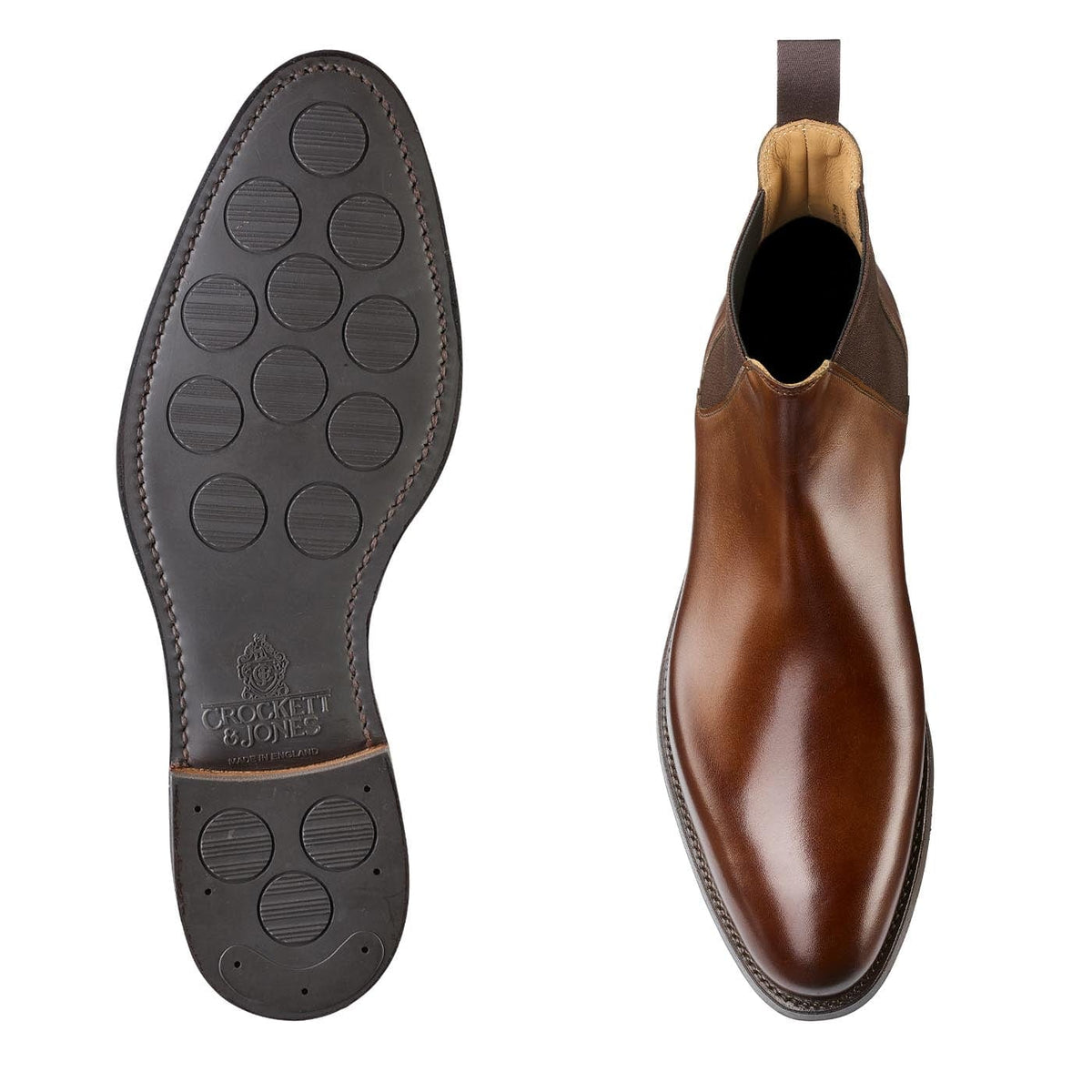 Chelsea 8 Dark Brown Burnished Calf – Crockett & Jones UK