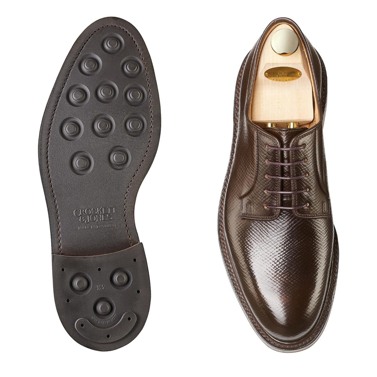 Lanark 5 Dark Brown Hatch Grain Cordovan – Crockett & Jones UK