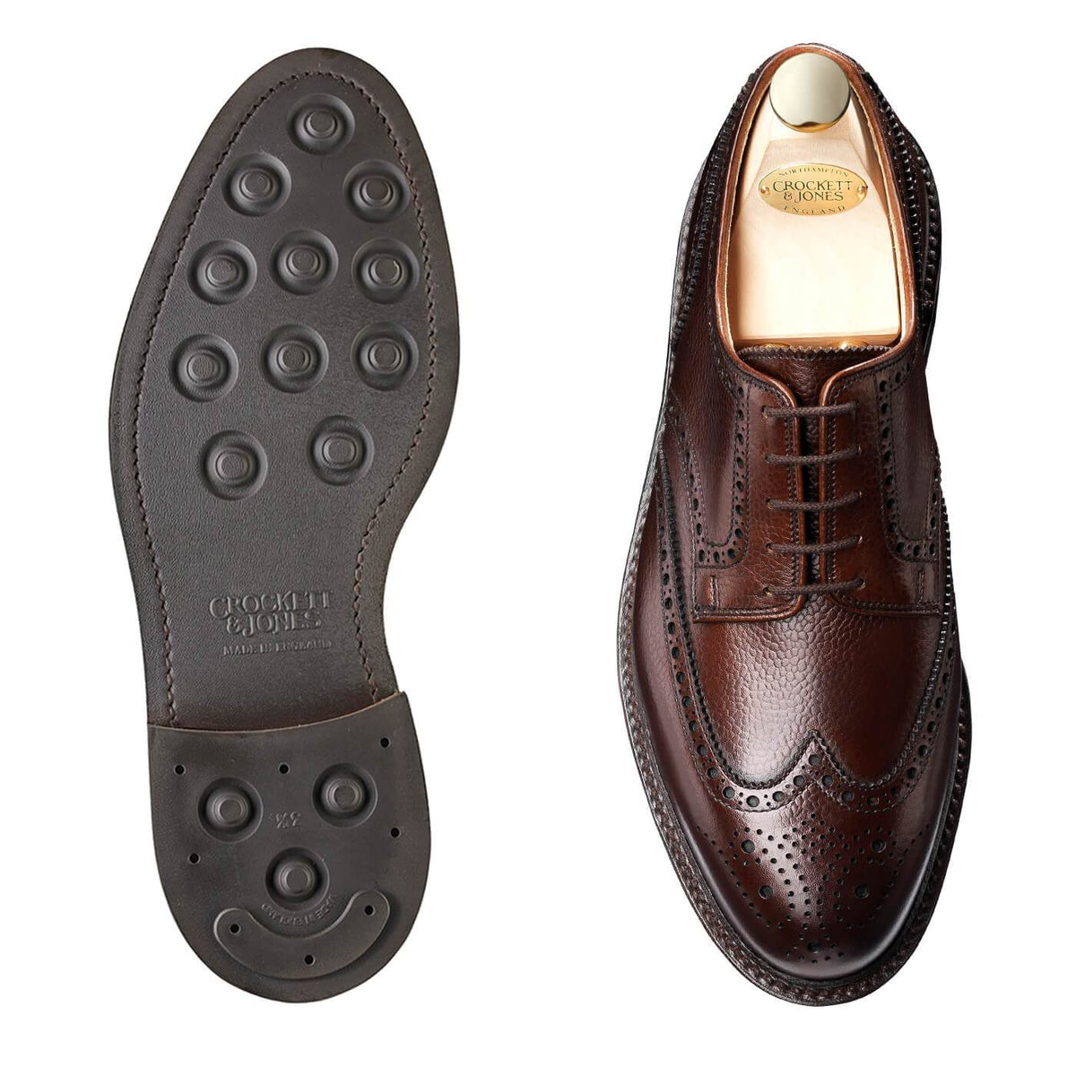 Pembroke Dark Brown Scotch Grain | Crockett & Jones