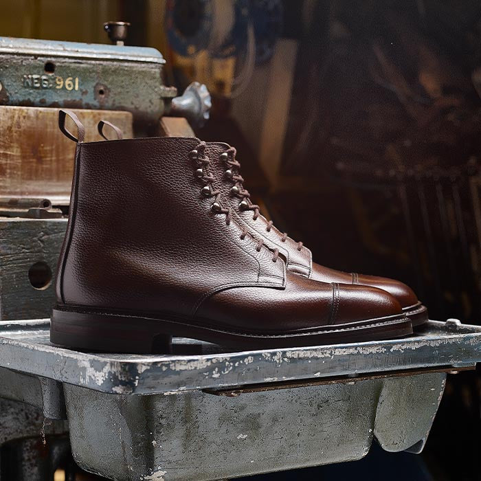 The Full Works - Dark Brown Scotch Grain – Crockett & Jones UK