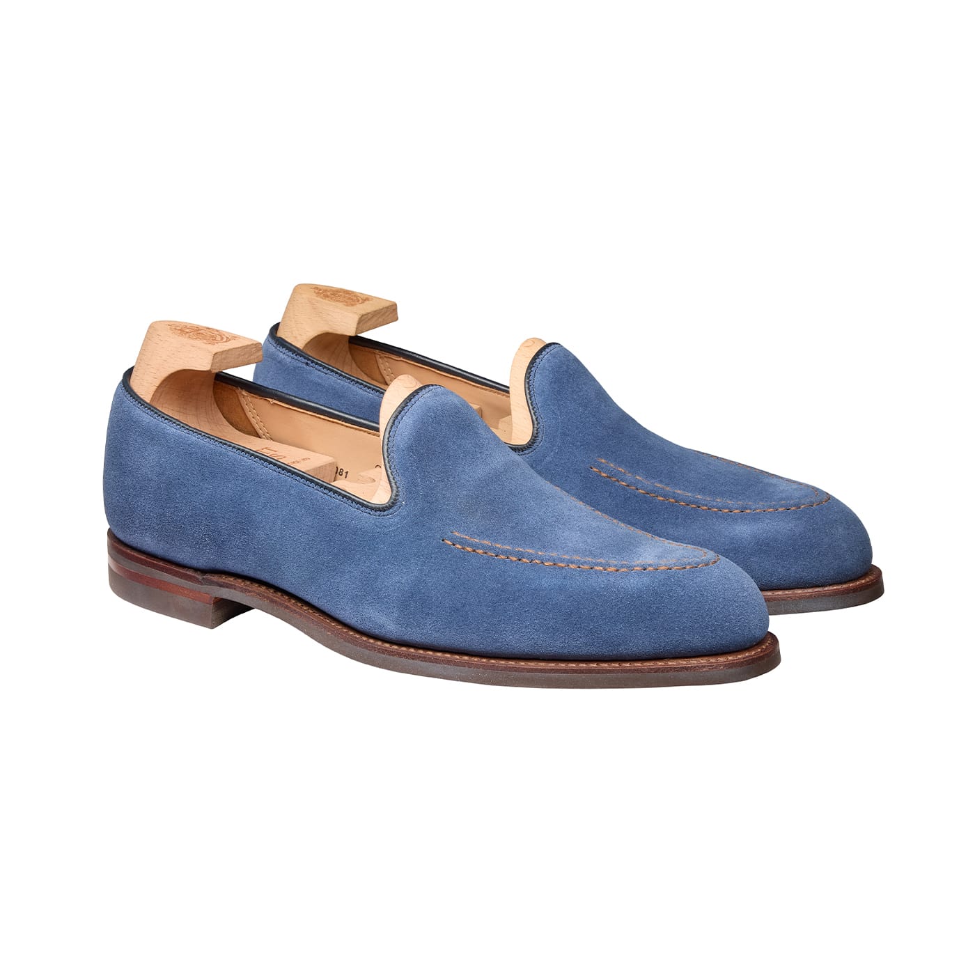 Camden Mid Blue Suede – Crockett & Jones UK