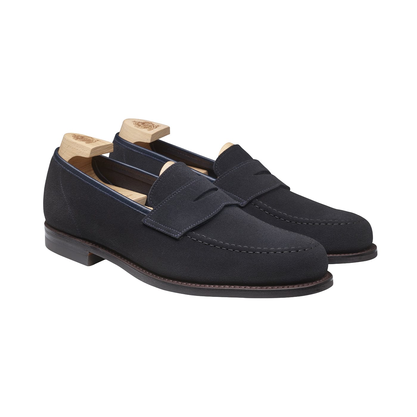 Harvard 2 Navy Suede – Crockett & Jones UK