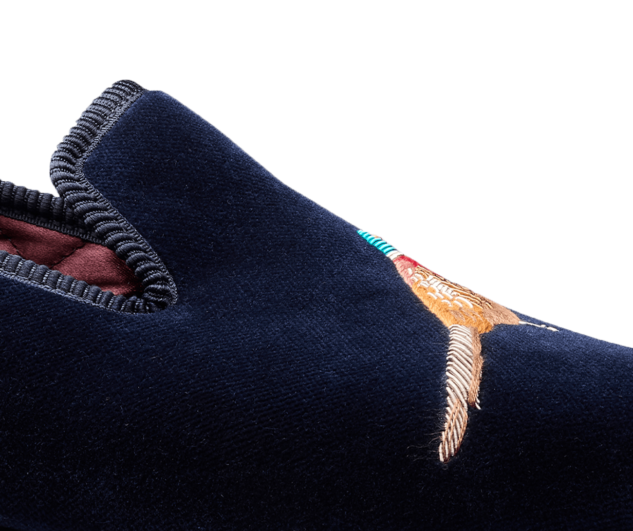 Pheasant Navy Velvet