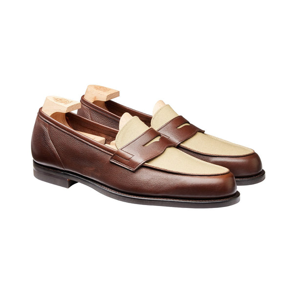 Richmond 2 Walnut Milled Calf & Stone Canvas – Crockett & Jones UK