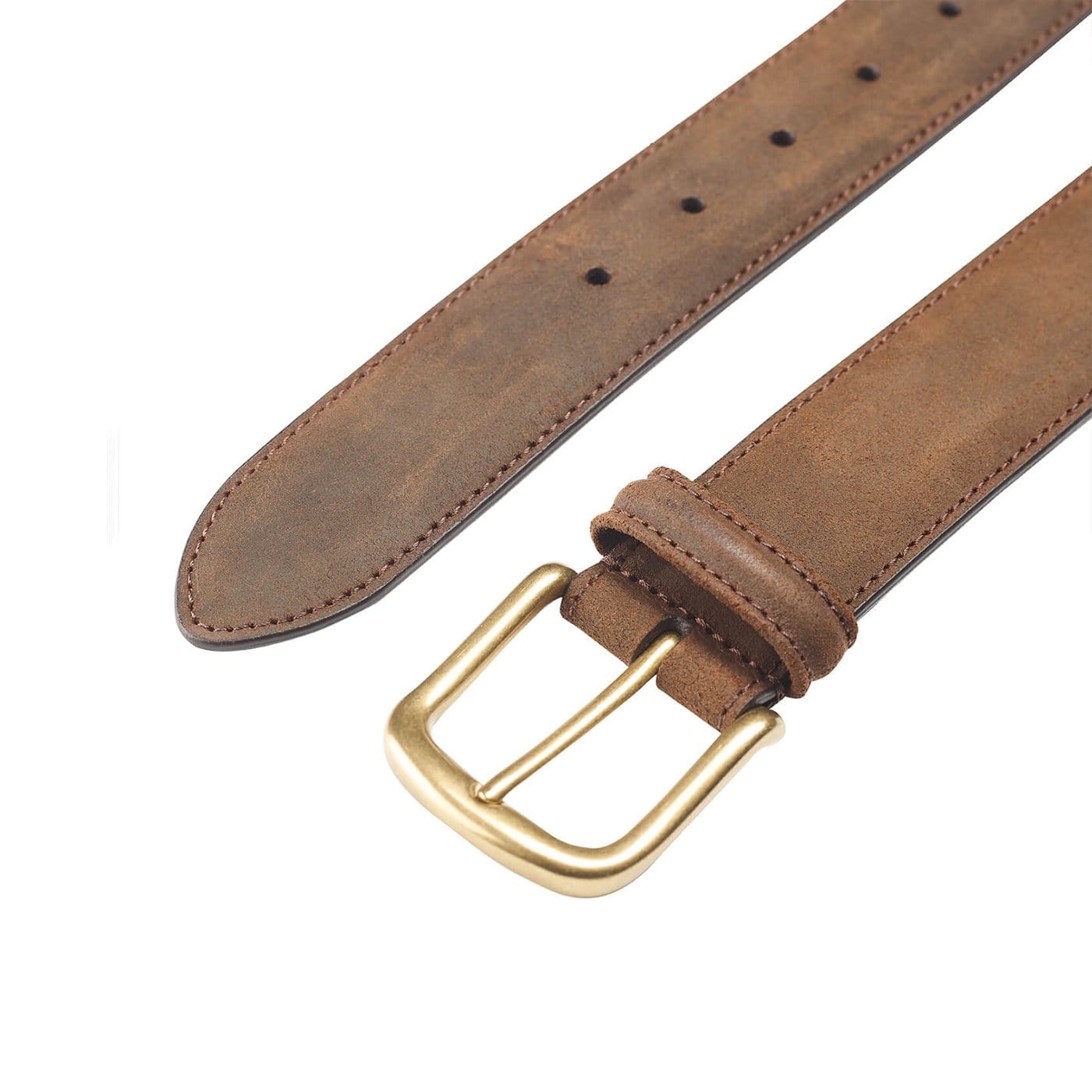 Dark Brown Rough-Out Suede Belt | Crockett & Jones – Crockett