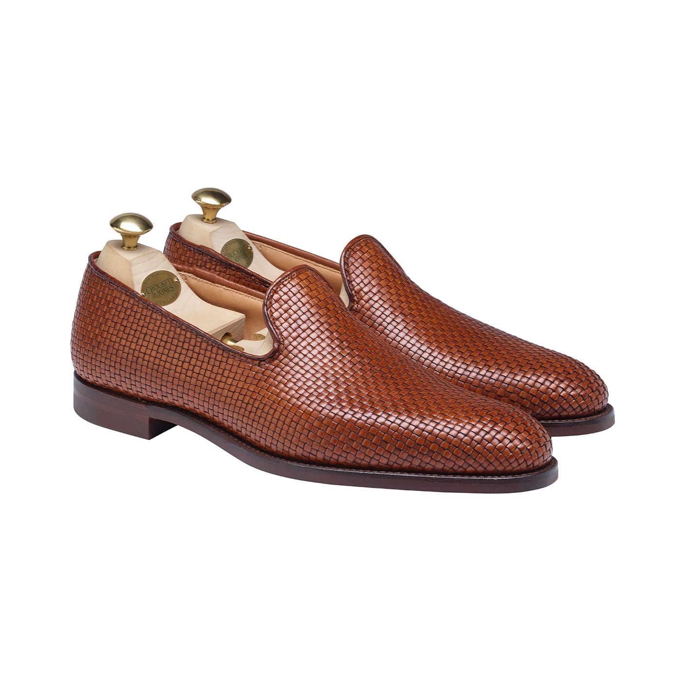 Kensington Tan Woven Calf | Crockett & Jones – Crockett