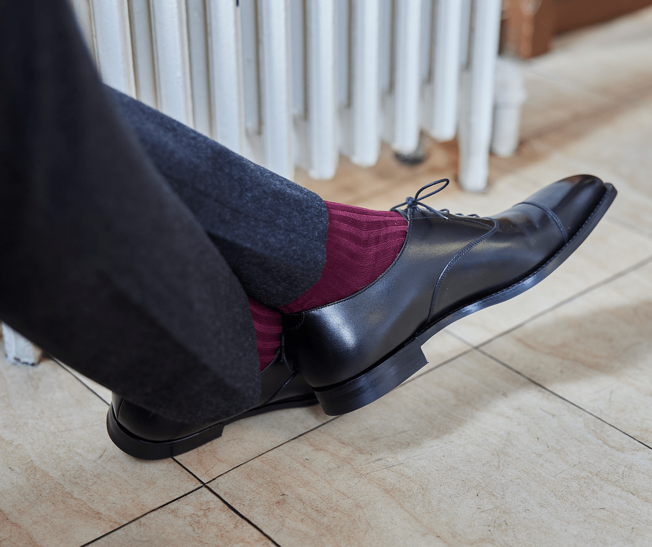 Simply Sartorial Socks - Rich Burgundy