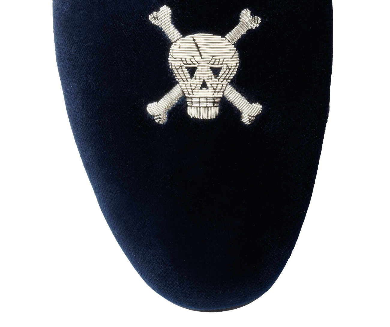 Skull & Crossbones Navy Velvet